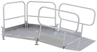 Schake Mobile Zugangsrampe 2029251 aus Aluminium, faltbar, Höhenausgleich 100-220 mm
