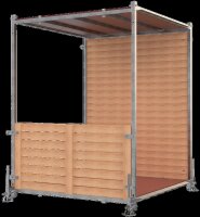 Schake Fußgängertunnel Anfangs- und End-Element Typ AE 112600AE-SET, Holz/Stahl verzinkt, Durchgang 1850 x 2480 mm