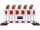 Schake Absperrschrankengitter Set 33420KAD2-SET2 mit 20 Gittern und 21 Fußplatten, auf Lager- und Transporttraverse, TL-Fußplatte K1 30 kg