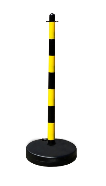 Schake Kettenständer 4041KBS Kunststoff gelb/schwarz, befüllbarer Fuß, Ø 40 mm, 900 mm Länge