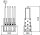 Schake Klappbaken Set V36080-SET2, 5 Klappbaken mit Transportbox