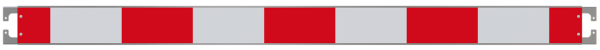 Schake Absperrschranke nach TL V320 verzinkt, rot/weiß, mit UVV-Kantung, Folie Typ 1