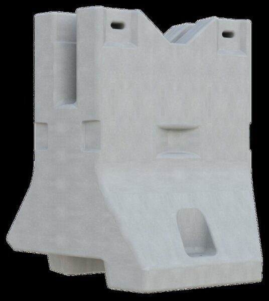 Schake Betonleitwand Winkelstück BS126-V3F200-W, für Kurvenbereiche, 415 kg