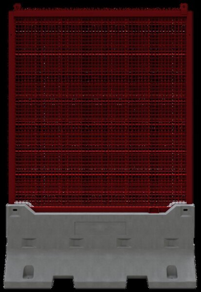 Schake Captus System V3F300-SET4 Hochsicherheitszaun mit Zaunmatte Set 4, inkl. Betonleitwand, mobiler Objektschutz
