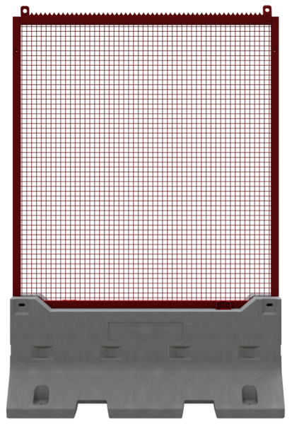 Schake Captus System V3F300-SET4 Hochsicherheitszaun mit Zaunmatte Set 4, inkl. Betonleitwand, mobiler Objektschutz