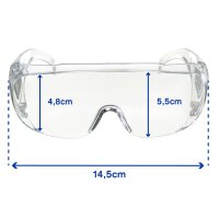 Dräger X-pect 8110 Überbrille R58247 klar, Polycarbonat, für Brillenträger, UV-Schutz