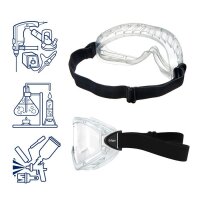 Dräger X-pect 4400 Vollsichtbrille 129 Klar und Schwarz, Acetat, für Brillenträger