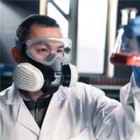 Dräger X-pect 4400 Vollsichtbrille 129 Klar und Schwarz, Acetat, für Brillenträger