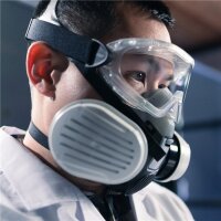 Dräger X-pect 4400 Vollsichtbrille 129 Klar und Schwarz, Acetat, für Brillenträger