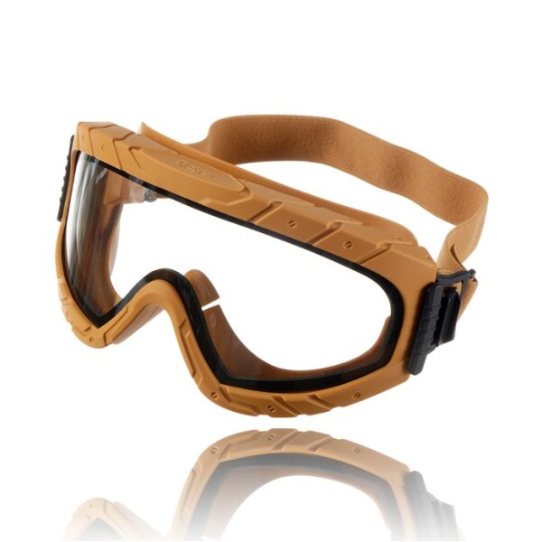 Dräger X-pect 4900 Vollsichtbrille 130 Sand/Oliv/Schwarz, für Brillenträger, Anti-Beschlag