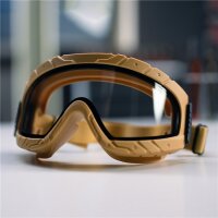 Dräger X-pect 4900 Vollsichtbrille 130 Sand/Oliv/Schwarz, für Brillenträger, Anti-Beschlag