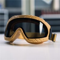 Dräger X-pect 4900 Vollsichtbrille 130 Sand/Oliv/Schwarz, für Brillenträger, Anti-Beschlag
