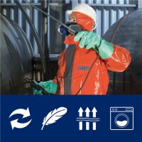 Dräger Schutzanzug SPC 2400 131 Flexothane Größe M/L/XL/XXL, wiederverwendbar, mit Reflexstreifen