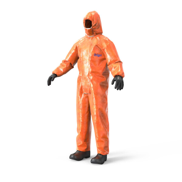 Dräger Chemikalienschutzanzug SPC 4400 139 CLF orange, Größe S-XXXL, flüssigkeitsdicht, begrenzt wiederverwendbar