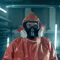 Dräger Chemikalienschutzanzug SPC 4400 139 CLF orange, Größe S-XXXL, flüssigkeitsdicht, begrenzt wiederverwendbar