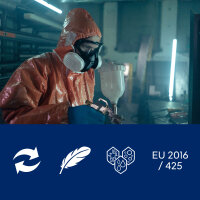 Dräger Chemikalienschutzanzug SPC 4400 139 CLF orange, Größe S-XXXL, flüssigkeitsdicht, begrenzt wiederverwendbar