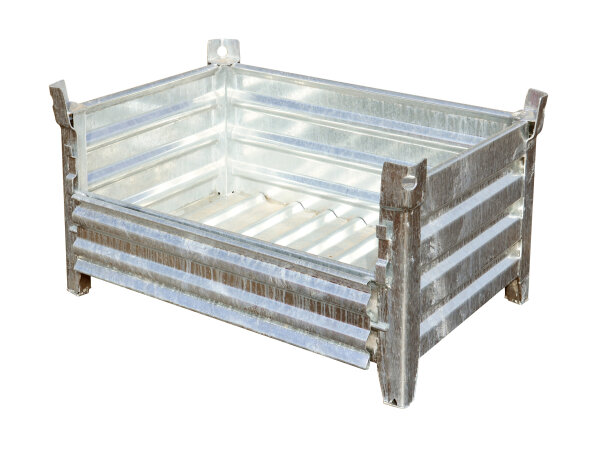 MÜBA Schwerlast-Vollwandbehälter 25089 verzinkt, 120x80x60 cm, 2000 kg Tragkraft