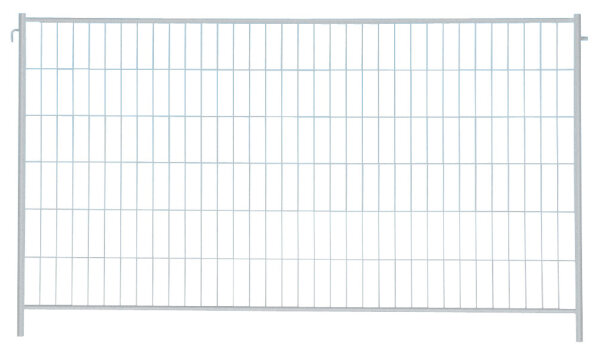 MÜBA Mobilzaun 29370 Typ C verzinkt, mit Haken und Ösen, 3,50 x 2,00 m, Maschenweite 105 x 290 mm