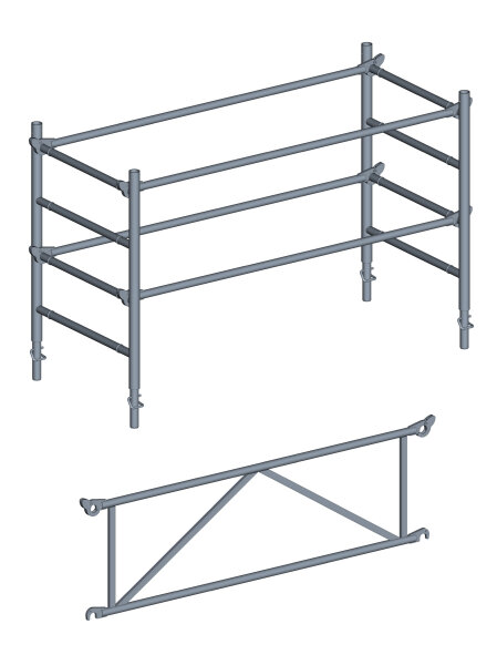 MÜBA Aufstockung für Alu-Gärtnergerüst 46069, Typ Boy 2, 20 kg