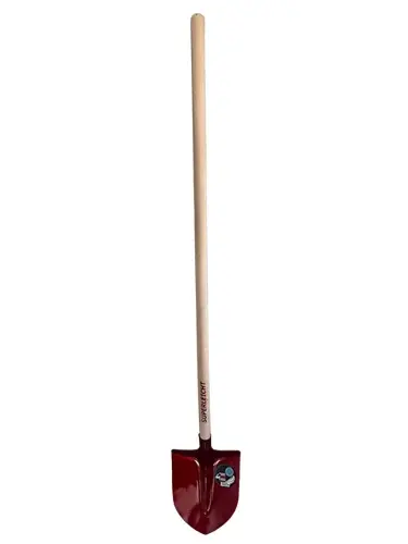 Profibau Frankfurter Schaufel 63252 aus Ergal-Aluminium mit Holzstiel, 1390 mm, 1,1 kg
