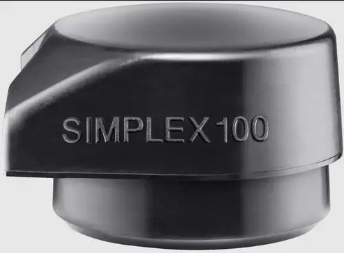 Halder SIMPLEX-Schlageinsatz 75714 Gummikomposition schwarz mit Standfuß, Ø 100 mm, mittelhart