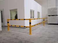 Schake Standpfosten V4270PBG aus Stahlrohr zum Aufdübeln, 70 x 70 mm, mit Bodenplatte 100 x 150 mm