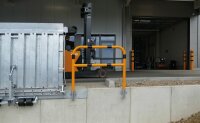 Schake Schutzbügel V465_21WBG Stahlrohr mit Querholm für Wandmontage, Ø 60 x 2,5 mm, herausnehmbar, 1200 mm Gesamthöhe