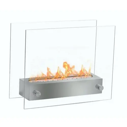 Profibau Tischkamin Feuerschale 80903 TT-02, 350 x 120 x 280 mm, Bio-Ethanol, Edelstahl und Glas