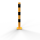 Schake Absperrpfosten V476APBG lösbar, abnehmbar, gelb/schwarz, 1000 mm Überflur, mit Bodenplatte
