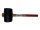 Gummihammer BS100-510 Schwarz, Hartholzstiel, Kopf Ø 40/54/65/75/90 mm