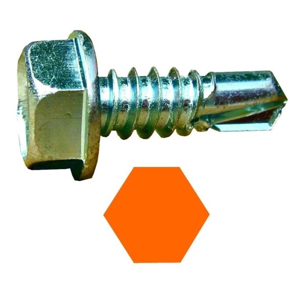 Bohrschraube DIN 7504 K BS100-616 Stahl verzinkt, mit Bohrspitze, 100 Stück