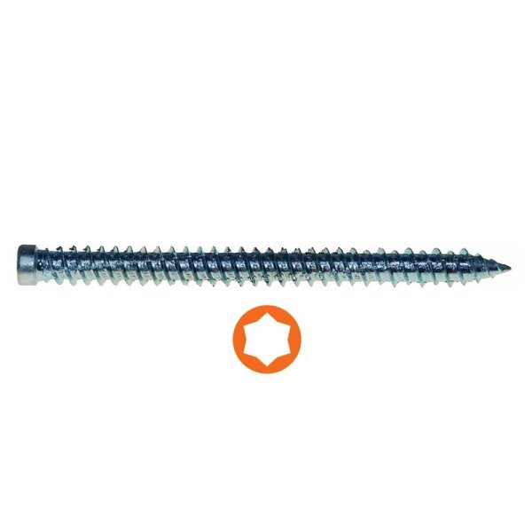 Fensterrahmenschraube BS100-619 Zylinderkopf Verzinkt, Ø 7,5 mm, TX25, Ohne Dübel