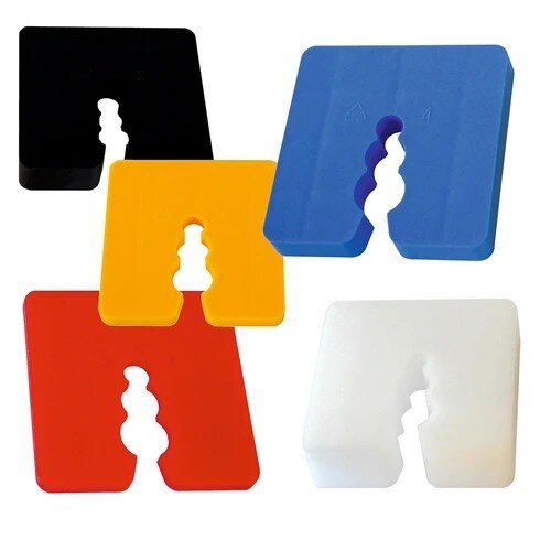 Profibau Abstandshalter BS100-665 Stärke 3/5/8/10/15 mm, Hart-PVC, mit mittiger Einkerbung