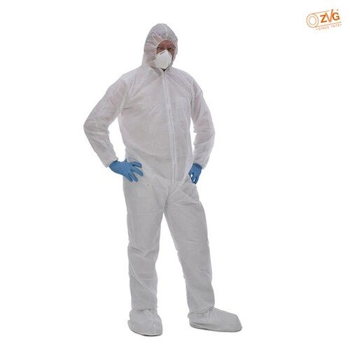 Einwegoverall BS100-790 Monotex weiß, 100 % Polypropylen, mit Kapuze