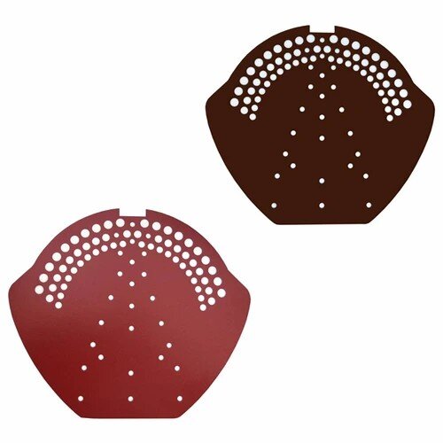 Firstendscheibe BS100-905 Alu rot/braun oder schwarz/weiß, universell passend, zuschneidbar