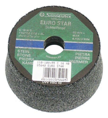 Dronco Schleiftopf für Stein BS100-815 K16/K36/K60, für Flächenschliff, hohe Abtragsleistung