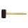 Profibau Gummihammer BS100-847 beidseitig glatt, Ø 54/65/75/90 mm, mit Holzstiel