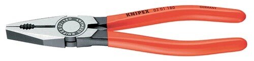 Knipex Kombizange BS100-849 160 mm & 180 mm, PVC-ummantelter Griff, Kopf poliert