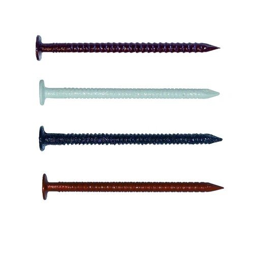 Profibau Fassadenplattennägel BS100-878 Edelstahl A2, 2,3 x 37 mm, weiß, ziegelrot, dunkelbraun, schwarz, 100 Stück, mit Flachkopf und Ringgewinde