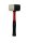 Profibau Gummihammer BS100-888 Weißer Kopf, 55/65/75 mm, Fleckfrei, Rutschfester Fiberglasstiel