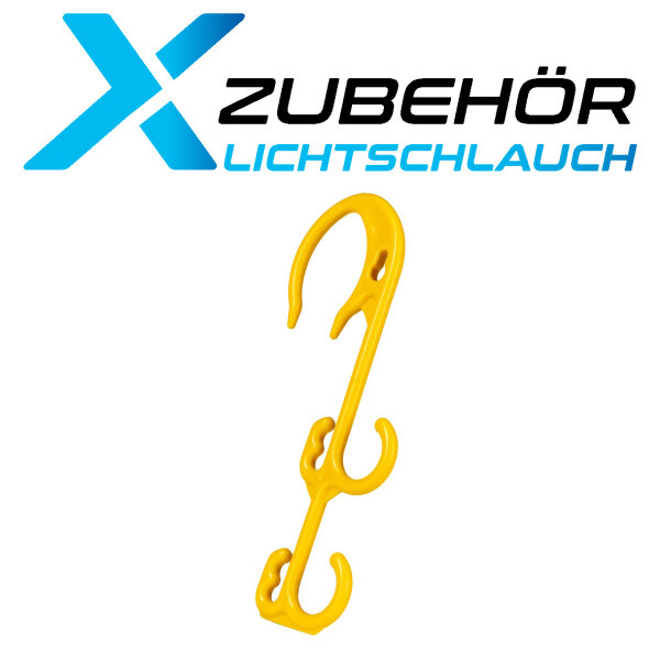 Haken für X-LINE LED-Lichtschlauch 25m & 50m, gelb, 10er Pack