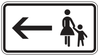 Fußgänger Gehweg gegenüber benutzen,...