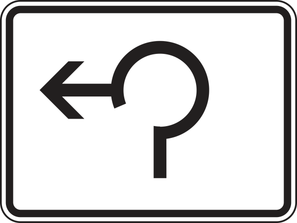 Umleitungsbeschilderung Dreiviertelkreis
