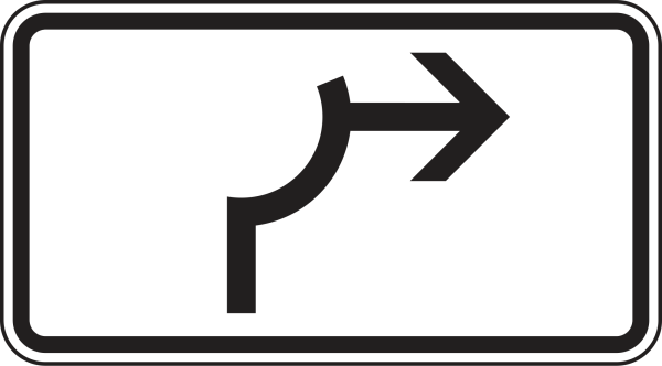 Umleitungsbeschilderung Viertelkreis