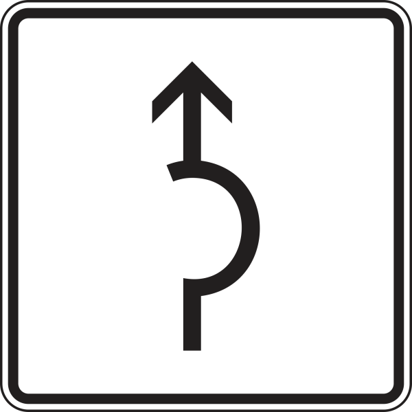 Umleitungsbeschilderung Halbkreis