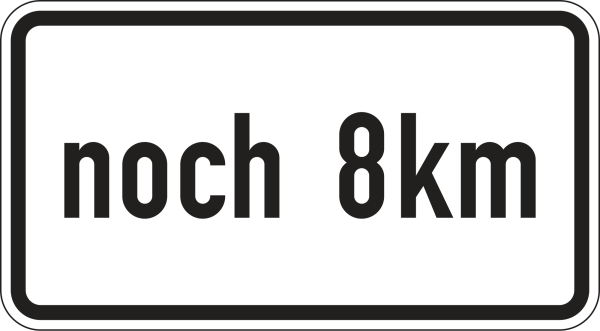 noch … km (gemäß VwV-StVO in Tunneln)