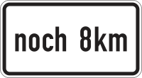 Zusatzzeichen 1001-33 „Reststrecke im Tunnel in...