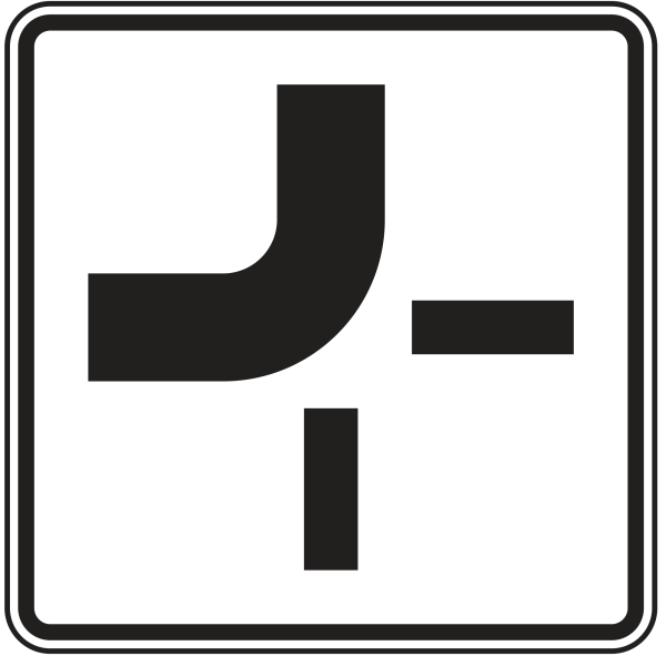 Verlauf der Vorfahrtstraße