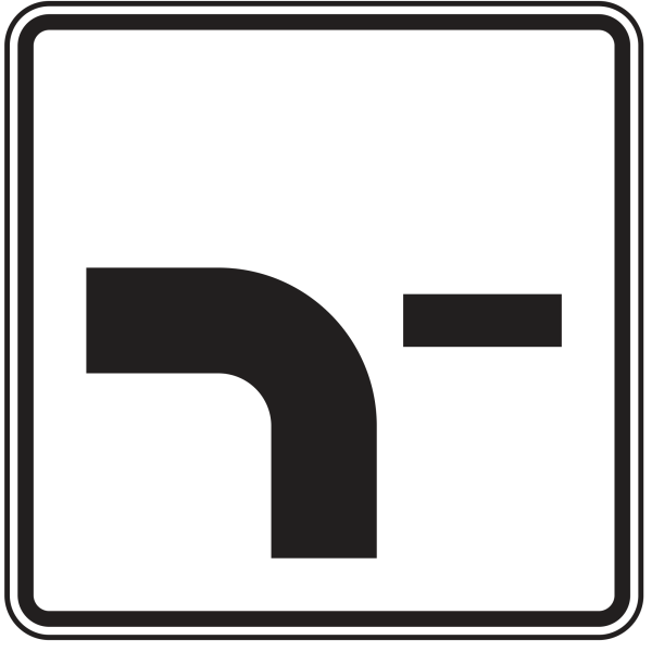 Verlauf der Vorfahrtstraße