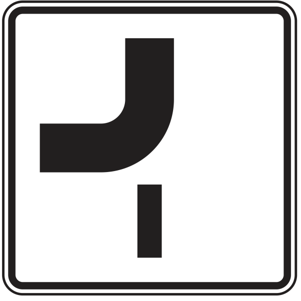 Verlauf der Vorfahrtstraße
